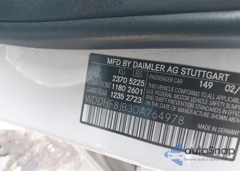 2013 Mercedes-Benz E 350 4Matic from USA, damaged, VIN WDDHF8JB3DA764978